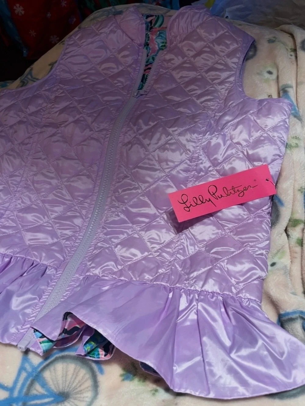 NWT Lilly Pulitzer Light Orchid Reversible Vest